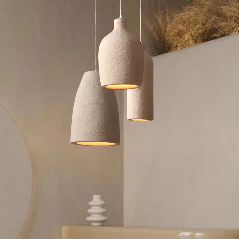 Wabi sabi wisząca lekka restauracja styl japoński żywiczna wisząca lampa designerska lampka nocna do sypialni lampa do salonu wiejskiego