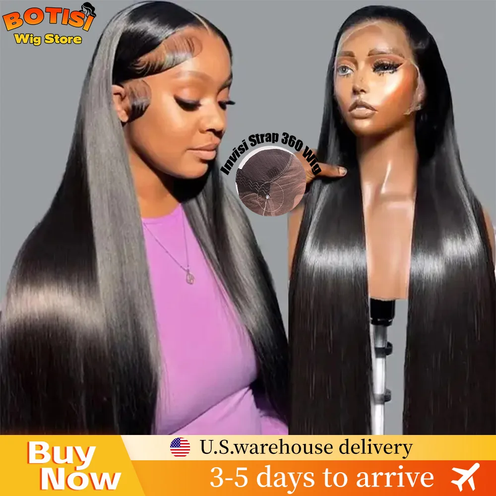 

Парик шнурка Botisi 360, невидимый шнурок, прямые человеческие волосы, парики 13x4, прямой Hd, кружевной фронтальный парик 13x6, бразильские волосы