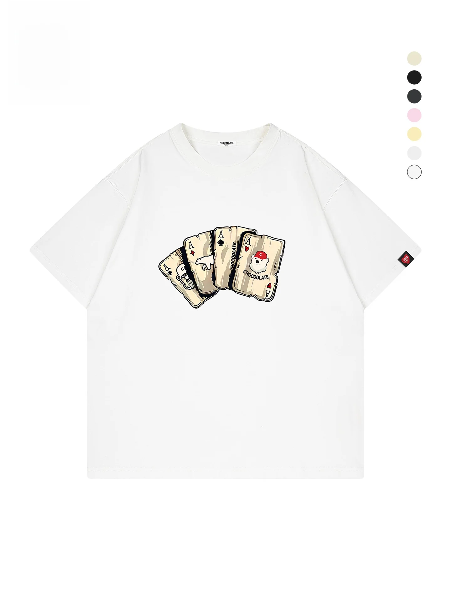 itchocoolate-retro-high-street-pure-cotton-t-irt-ex-summer-new-bear-print-ort-sve-poker-pattern-casual-tee