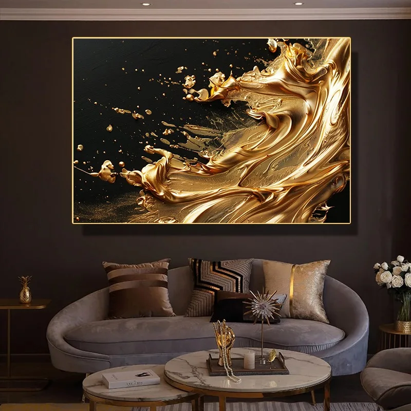 Modern Canvas Abstract Art Print Feather Colorful Bubble Marble Blue Gray Wall Art Luxury Painting Living Room Home Decor Poster