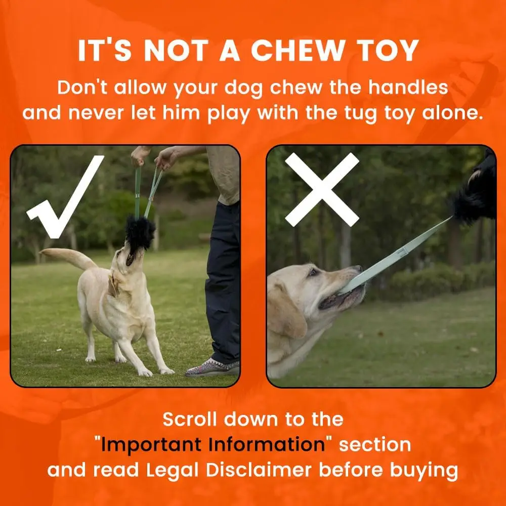 لعبة حبل الكلب لعبة المطارد بنجي تفاعلية لعبة شد الحيوانات الأليفة مقبض مزدوج رائحة الأغنام للكلاب المتوسطة والكبيرة في الهواء الطلق