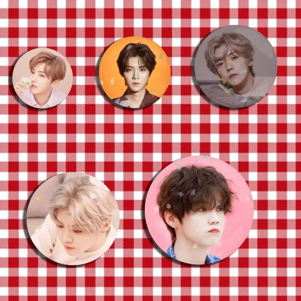 Lu Han Laser Badge Creative Pins Brooch for Decor Gifts Fans Collect Easter decorations