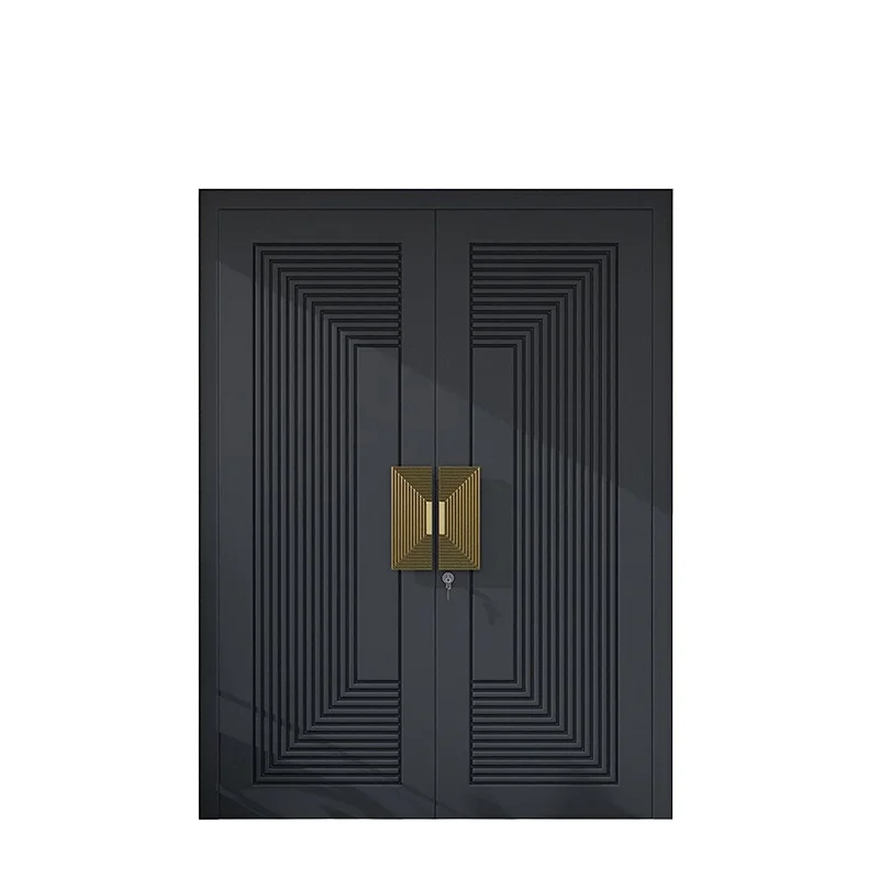 

*& Modern Wooden Aluminum Composite Garden Gate Courtyard Villa Entry