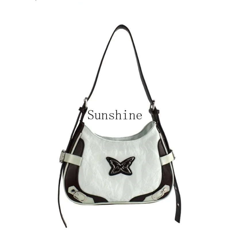 Original Dopamine Contrast Butterfly Underarm Bag Sweet Cool Spice Girl Shoulder Crossbody Bag Tide