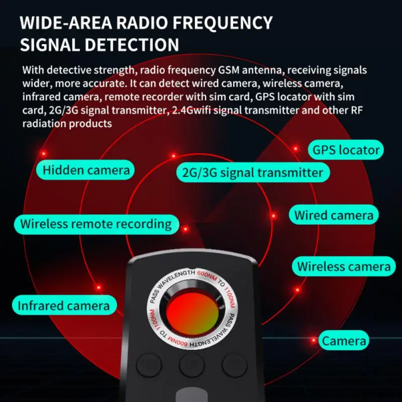 Wireless Camera Detector Anti-positioning Anti-monitoring High Sensitivity Portable Infrared Detector Security Protection