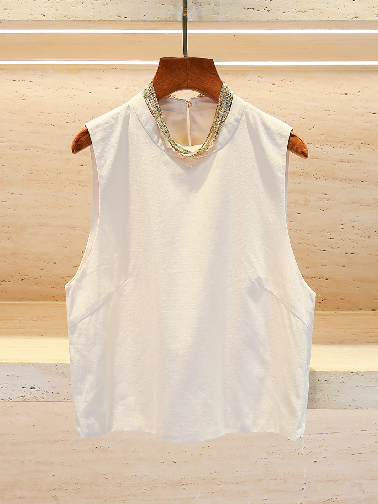 

S Home Nan You High End Women's Summer Casual Chain Svel T-irt Vest Top Comfortable ort Length Commute Sle