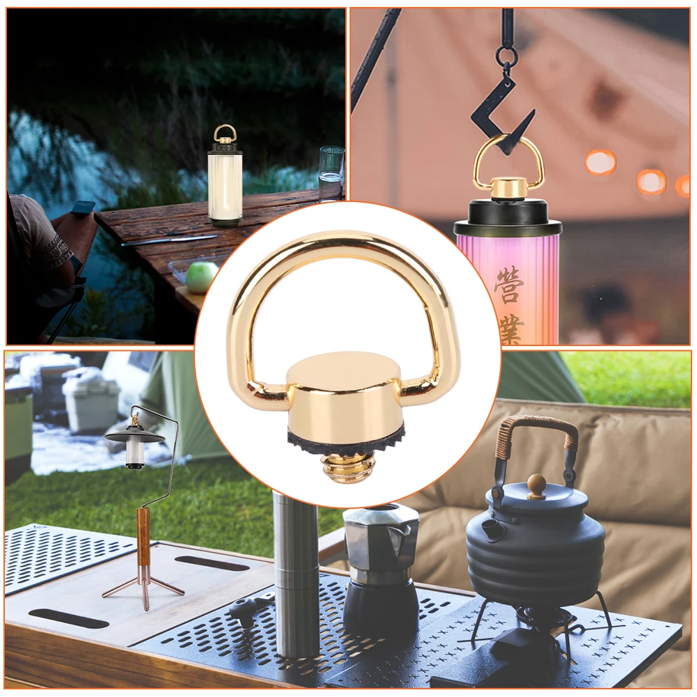 Camping Lamp Hook D Ring Stainless Steel Camping Light Hook Outdoor Lantern D Hanging Ring for 38KT Flashlight for ML4 GZ Lamp