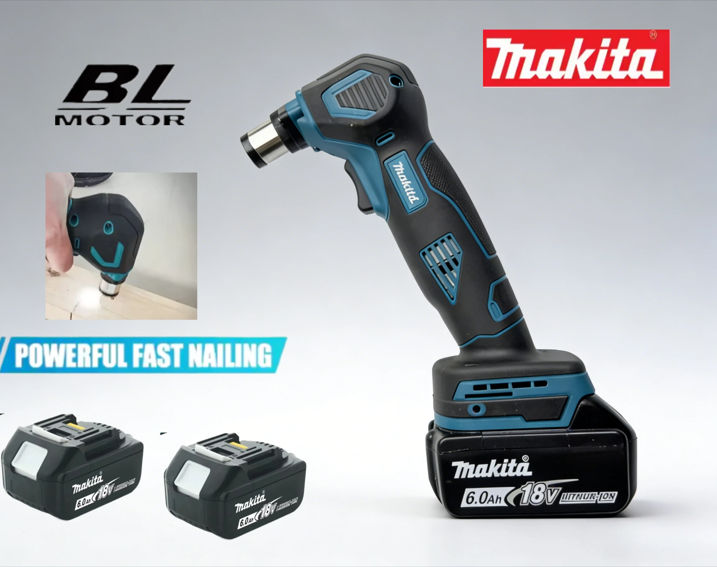

Makita Cordless Auto Hammer Palm Nailer Electric Nail Hammer 19000 RPM Rechargeable Handheld Power Tool