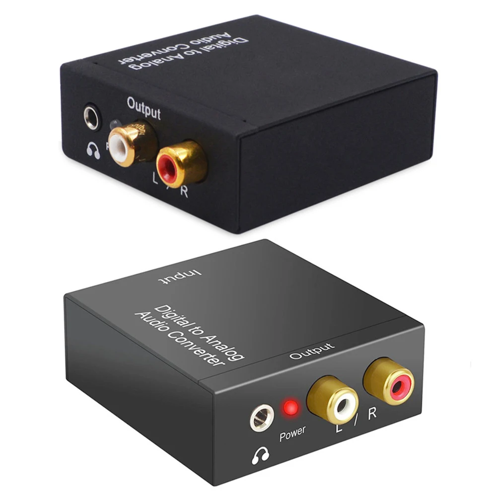 Convertisseur numérique éventuelles DIF optique vers analogique L/R RCA, coaxial éventuelles DIF vers analogique RCA 3.5mm Jack optique vers L/R, décodeur de radiateur