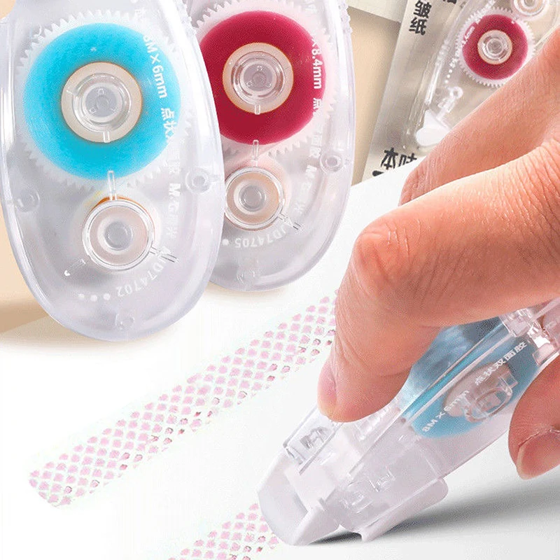 1pc 8m * 8,4mm Doppelseitiges Klebeband Punkte Klebeband DIY Scrapbooking Collage Schule Schreibwaren Roller band