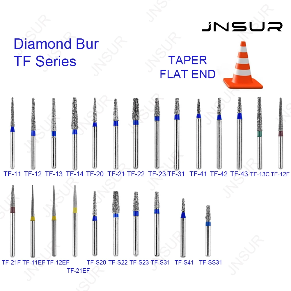 5 sztuk/paczka serii TF dentystyczne wiertła diamentowe wiertła dentystyczne do szybka prostnica materiałów do polerowania laboratorium Technican