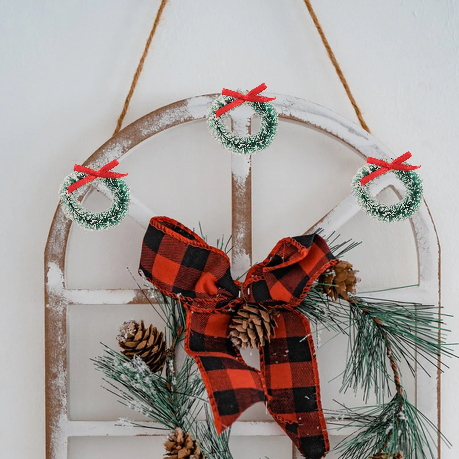 

10 Pcs Mini Garland Hanging Decoration Cabinet Wreaths for Kitchen Happy Birthday Ribbon Bouquet