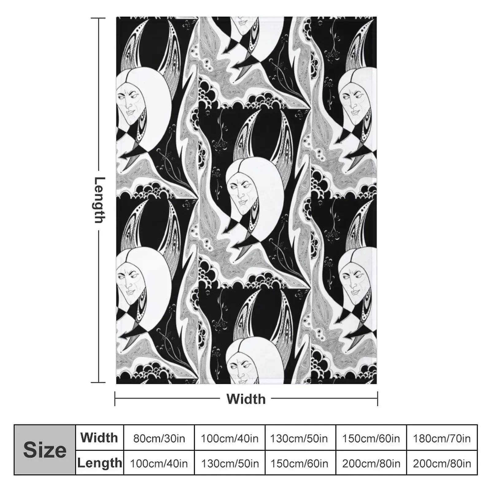 Aubrey Beardsley Throw Blanket sofa bed Soft Plush Plaid bed plaid Stuffeds Vintage Thermal Blankets