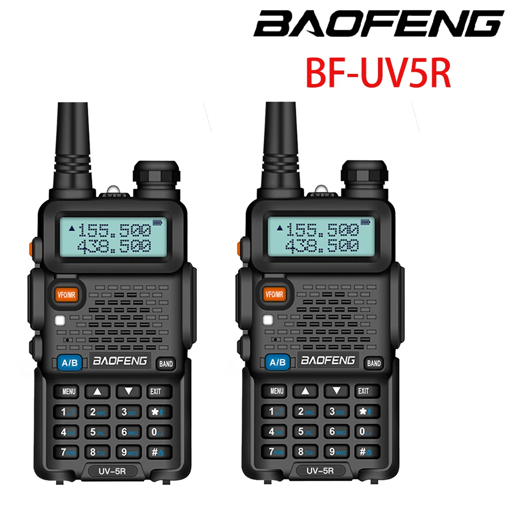 Baofeng UV 5R Walkie Talkie ad alta potenza a lungo raggio Dual Band Two Way VHF UHF FM ricetrasmettitore Radio da caccia