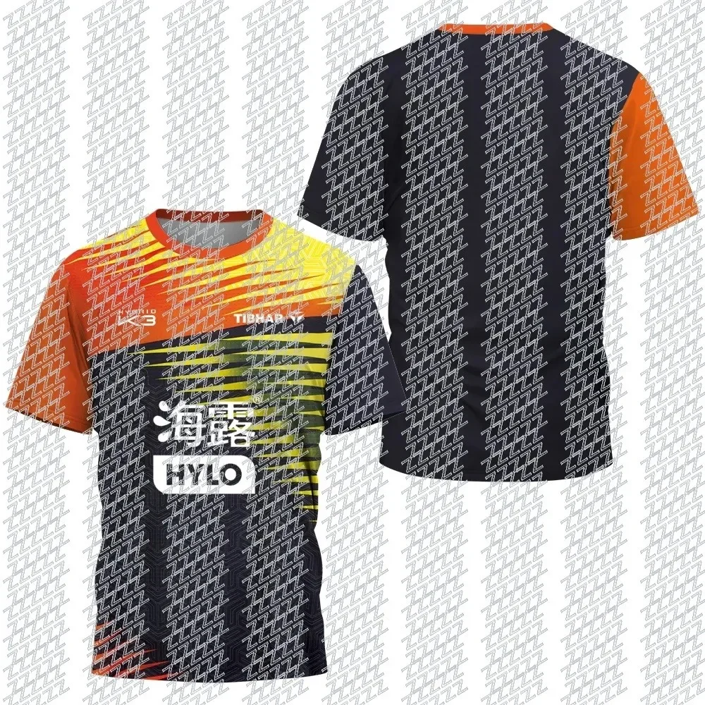 Felix Lebrun Men's 3D Printed Sports T-shirt, Breathable Quick Drying T-shirt,Table Tennis Shirt,Sports Shirt,Quick Drying Shirt