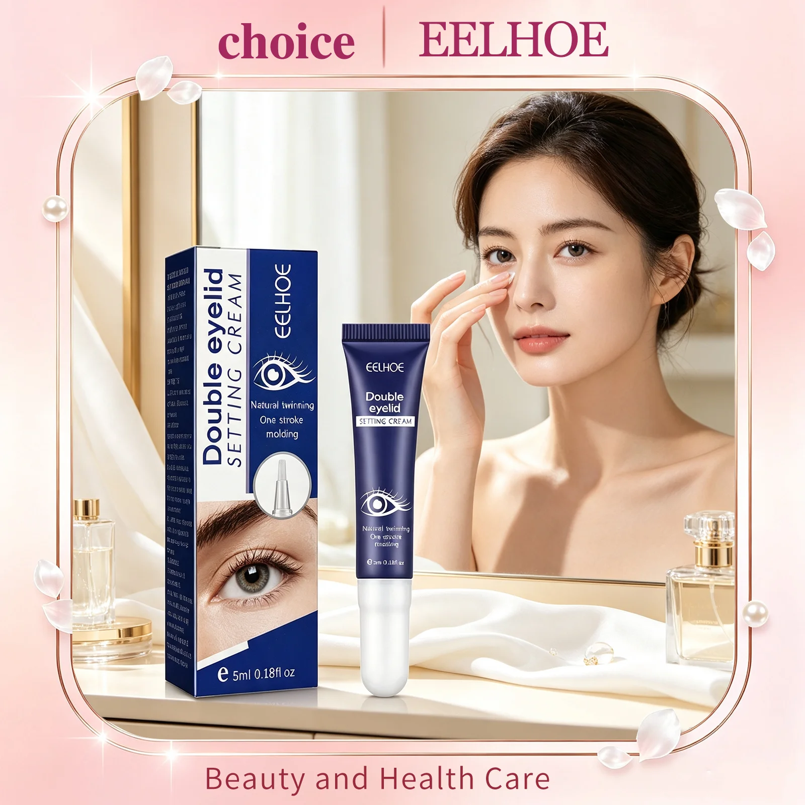 EELHOE Eyelid Lifting Cream Invisible Double Eyelid Shaping Magic Double Eyelids Traceless Quick Drying Waterproof Eye Cosmetics