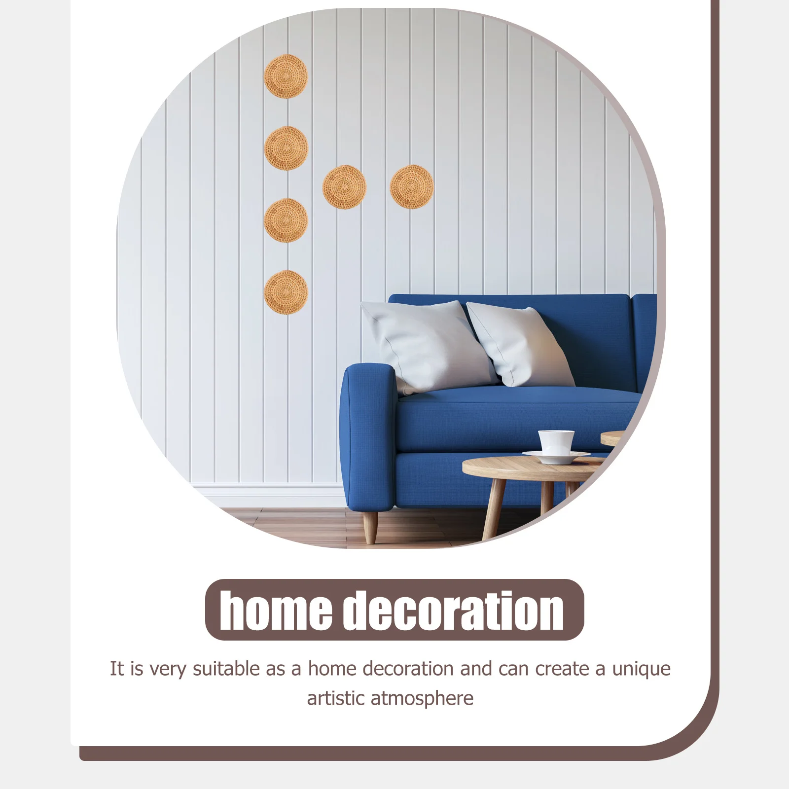 

1 set Insulated Cup Mat Hand Woven Coaster Heat Resistant Table Protector Decorative Round Coasters For Home Bar Restaurant