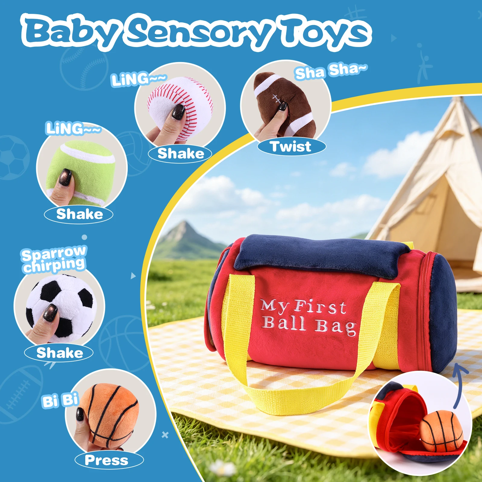 Моя первая спортивная сумка, м – обзор и цена Baby Rattle Toy Set