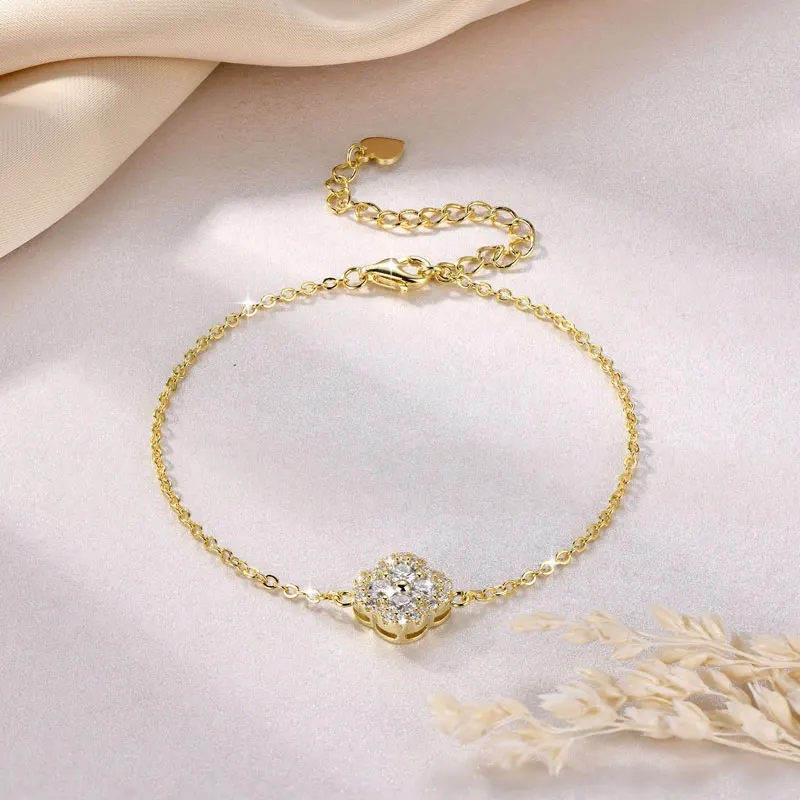 2026 Ehhai Zertifiziertes VVS1 D-Farben Moissanit-Armband mit Rundschliff für Damen, 14k Goldgefüllte Ketten für Hochzeit, Edles Schmuckgeschenk – Detail 7