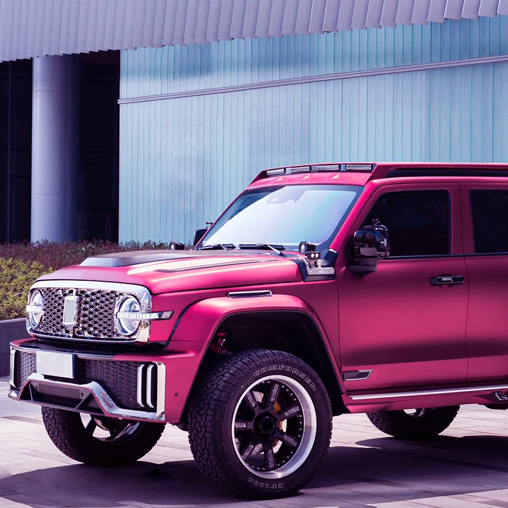 

Матовая атласная ледяная пленка Розово-красная автомобильная пленка, наклейка, виниловая пленка для автомобиля, наклейка для укладки кузова автомобиля, украшение, наклейка без пузырьков воздуха