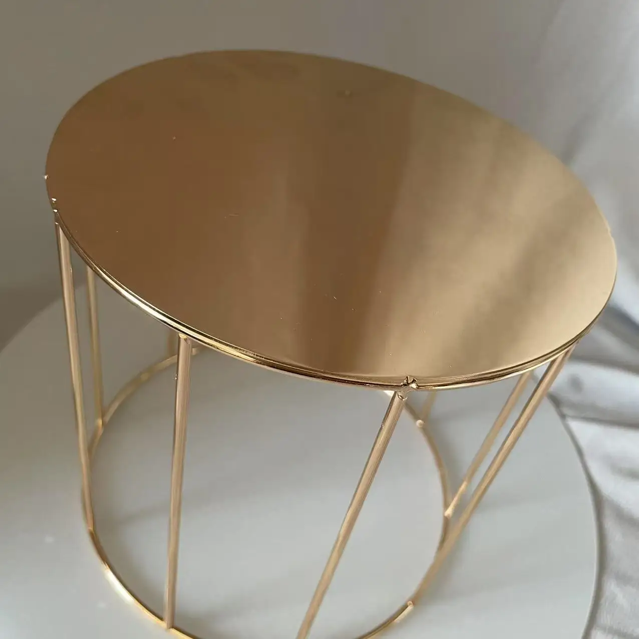 Golden Cake Stands Cylinder Wedding Valentines Birthday Party Cakes Decoration Cake Plinth