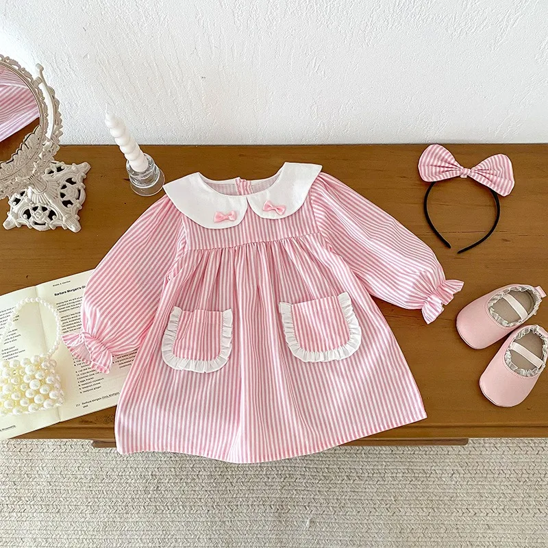 秋のaレベル三角形クライミング服-女の子用長袖ジャンプスーツ-幼児・幼児向け-春秋服