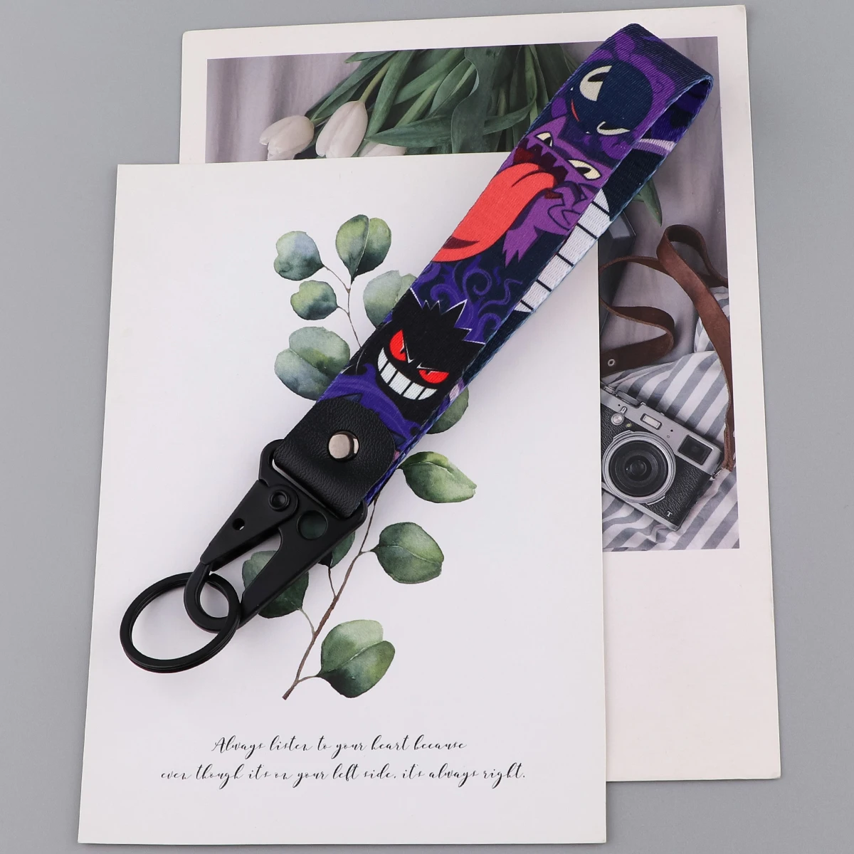 Cute Gengar Key Chain, Anime Game Lanyard