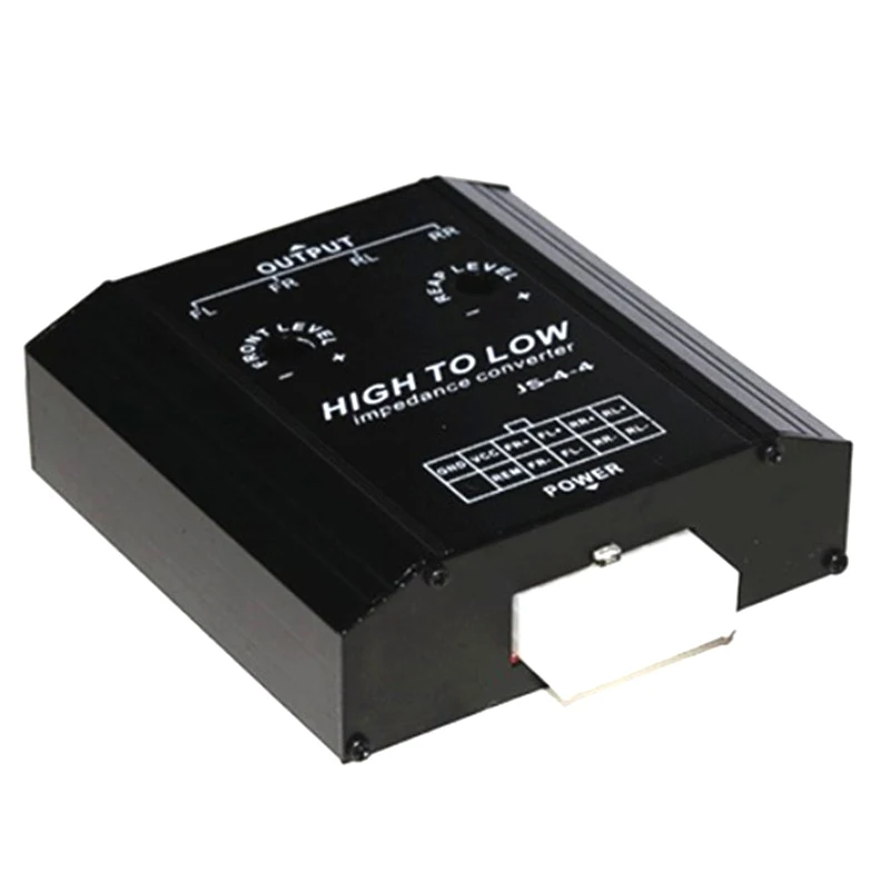 Convertitore audio per auto a 4 canali 12V a filtro di frequenza per altoparlante radio stereo per auto Rca da linea alta a bassa
