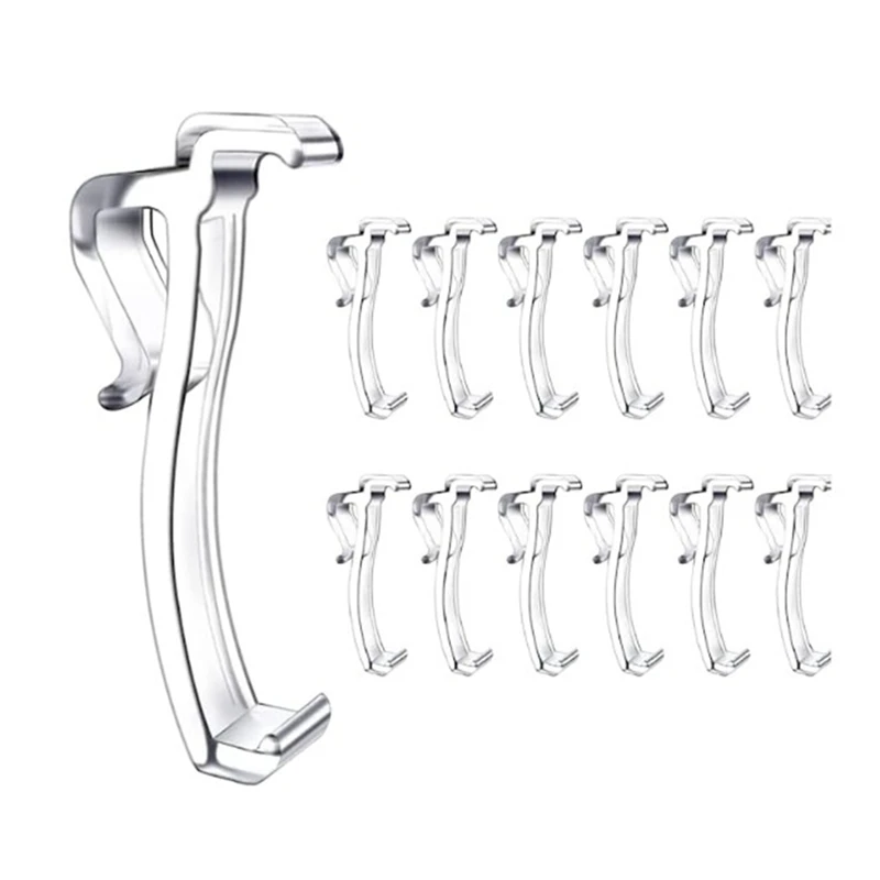 2.5 Inch Valance Clips Window Blind Clips Clear Plastic Valance Retainer Holder  Valance Clips(12 Pieces)