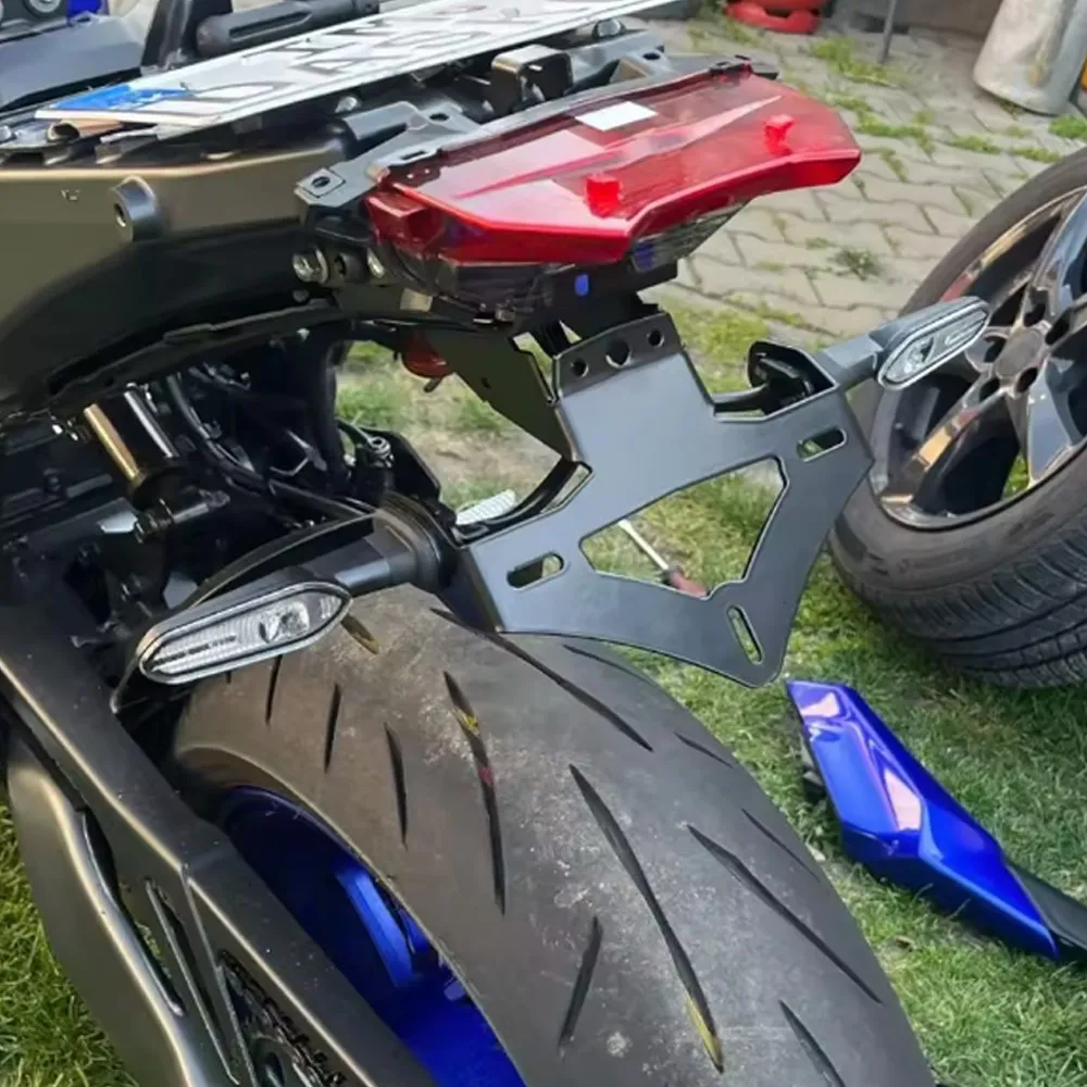 

2026 License Plate Holder Bracket For YAMAHA MT-09/SP MT09 2024 2025 YZFR9 YZF R9 Rear Tail Tidy Fender Eliminator Accessories