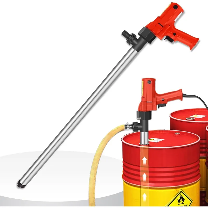 

Электрический насос для перекачки топлива, 110 В, многофункциональный насос для перекачки жидкости высокой мощности, 2480 Вт, в комплект входит трубка из нержавеющей стали 91 см + 2 м