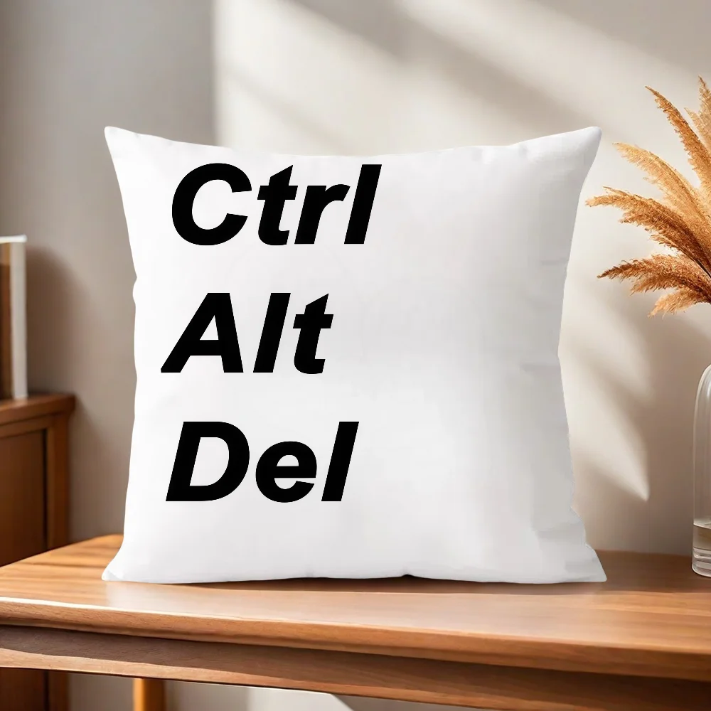 Ctrl Alt Del Reset My Life Kissenbezug Kissenhülle für Zuhause, Sofa, Wohnzimmer, Büro, Café, Auto – Detail 3