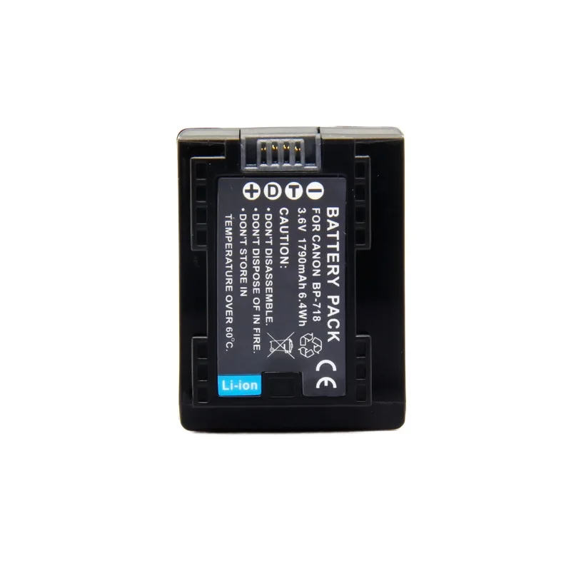 For Canon VIXIA HF M50 M500 M52 R300 R32 R40 R42 R50 R52 R500 Battery 1790mAh BP-718 BP718 Li-ion Battery