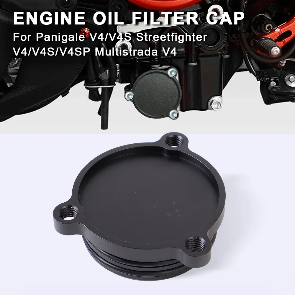 

Motorcycle Oil Filter Cover For Ducati Panigale V4 V4S Streetfighter V4 S V4SP Multistrada V4 Engine Oil Change Cap Accessories