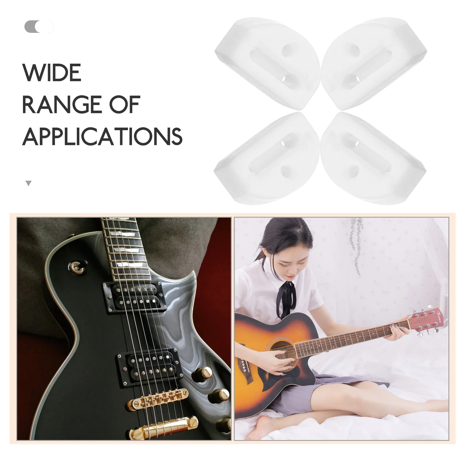 

12Pcs Guitar String Retainer ABS Durable Long Service Life Easy Installation Bass Accessory Guitar String Plastic Retainer