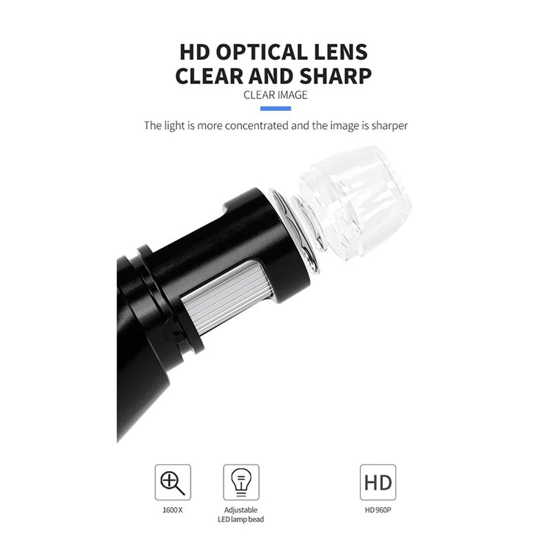 ABFY-2Pcs 4.3 Inch Digital Microscope 1000X Coin Microscope 960P Video Microscope For Adults Welding With 8 LED