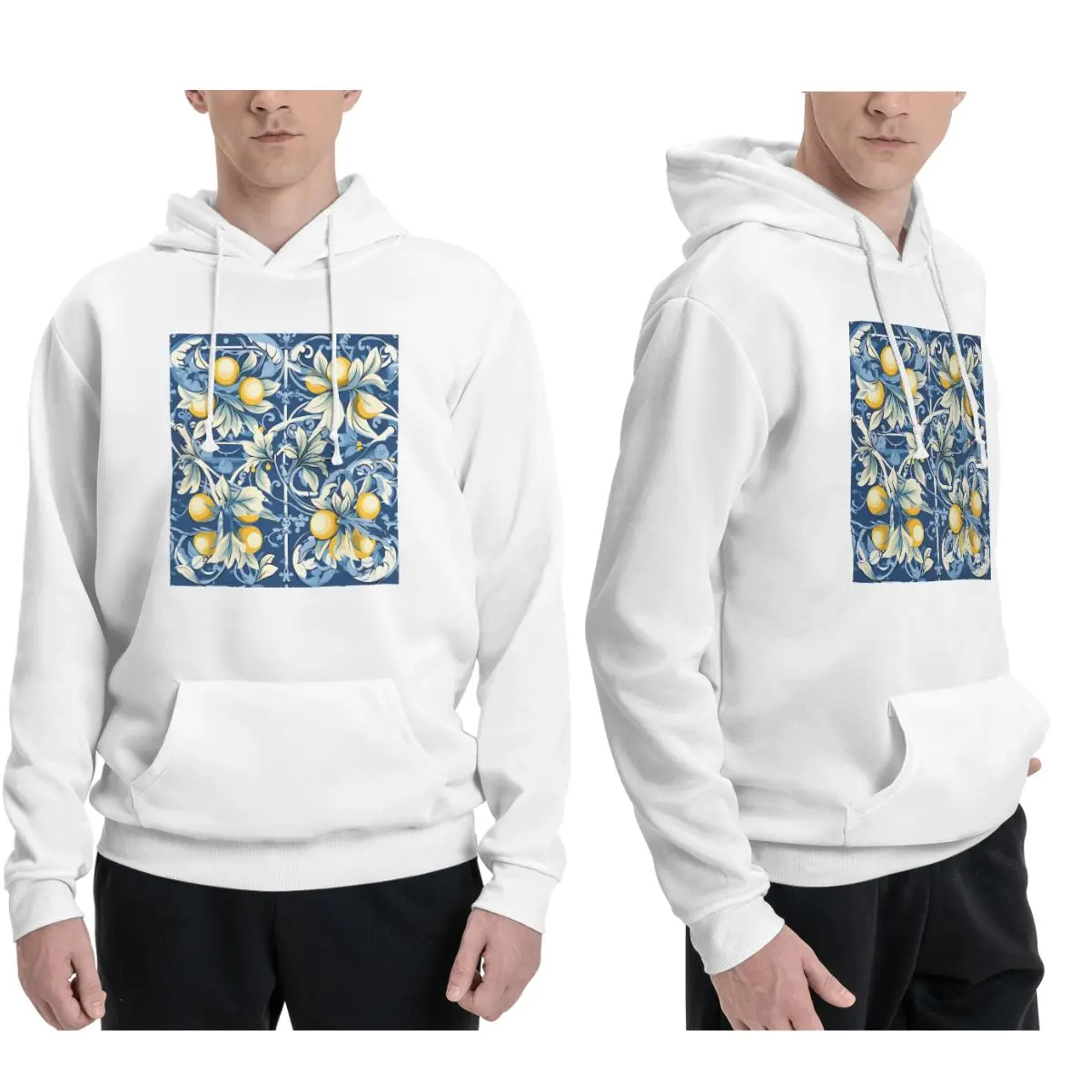 

Итальянские толстовки Majolica Tile 24, мужские и женские повседневные пуловеры, толстовки в стиле Харадзюку, одежда с длинными рукавами, осень-зима