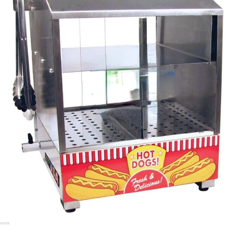 commercial stainless steel paragon hot dog steamer machine with temperature control