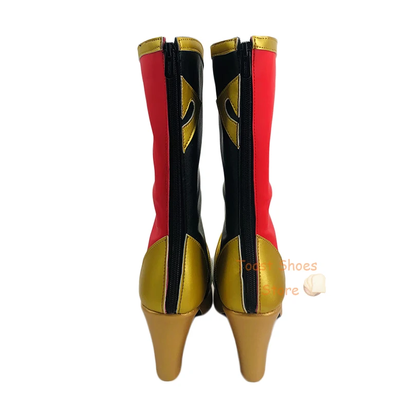 Spel Genshinimpact Yanfei Cosplay Schoenen Met Hoge Hakken Komisch Spel Voor Con Halloween Cosplay Kostuum Prop Sexy Stijl