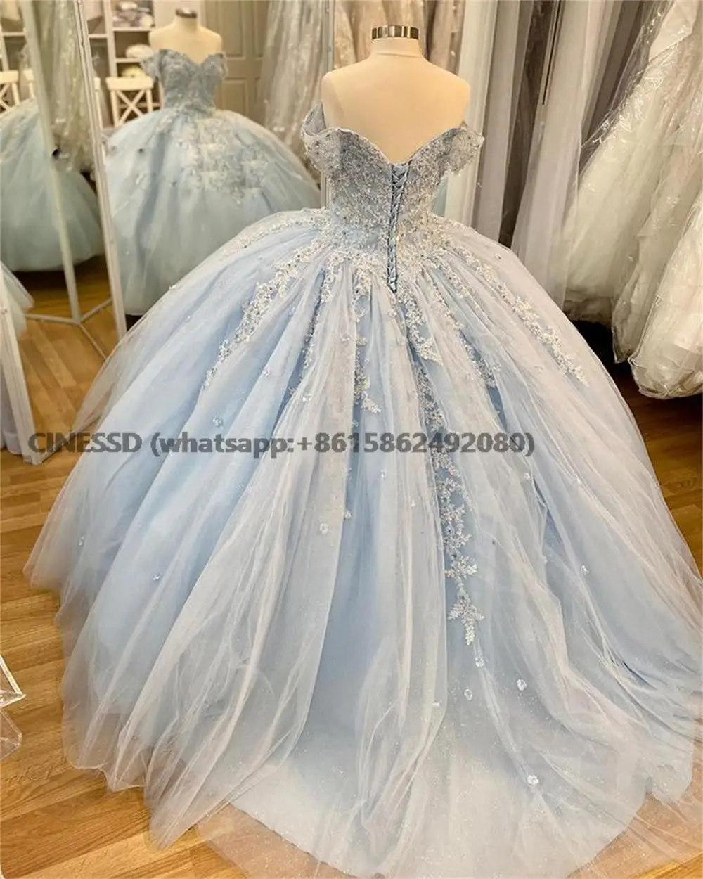 طفل أزرق Quinceanera ثوب ثوب الكرة للنساء ، عيد ميلاد حفلة موسيقية فساتين ، حلوة حلوة حتى ، 15 ، 16