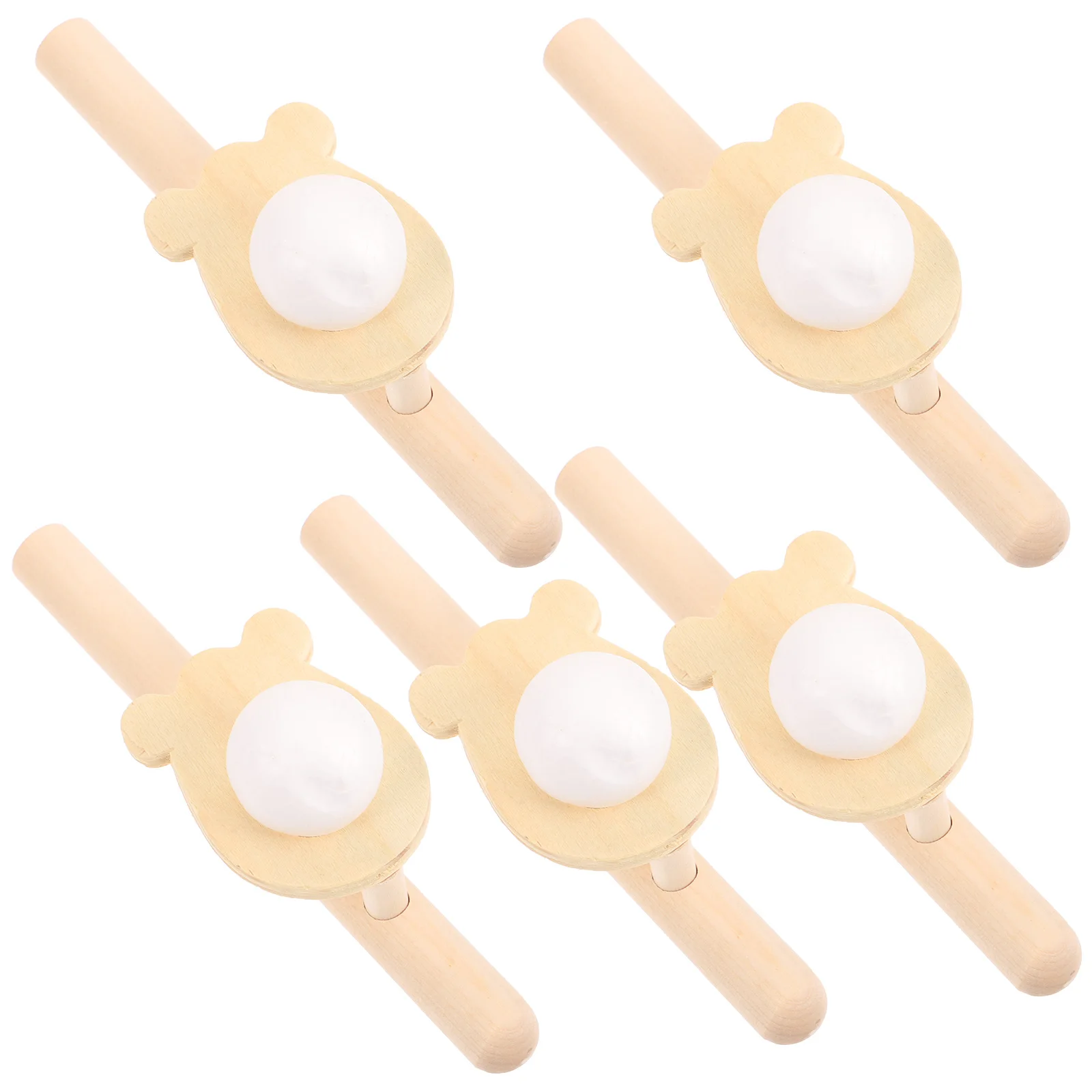 5 قطعة كرة نفخ خشبية عائمة لعبة أطفال توازن اليد التنسيق بين العين في الهواء الطلق متعة العائمة ضربة الكرة تهب لعبة