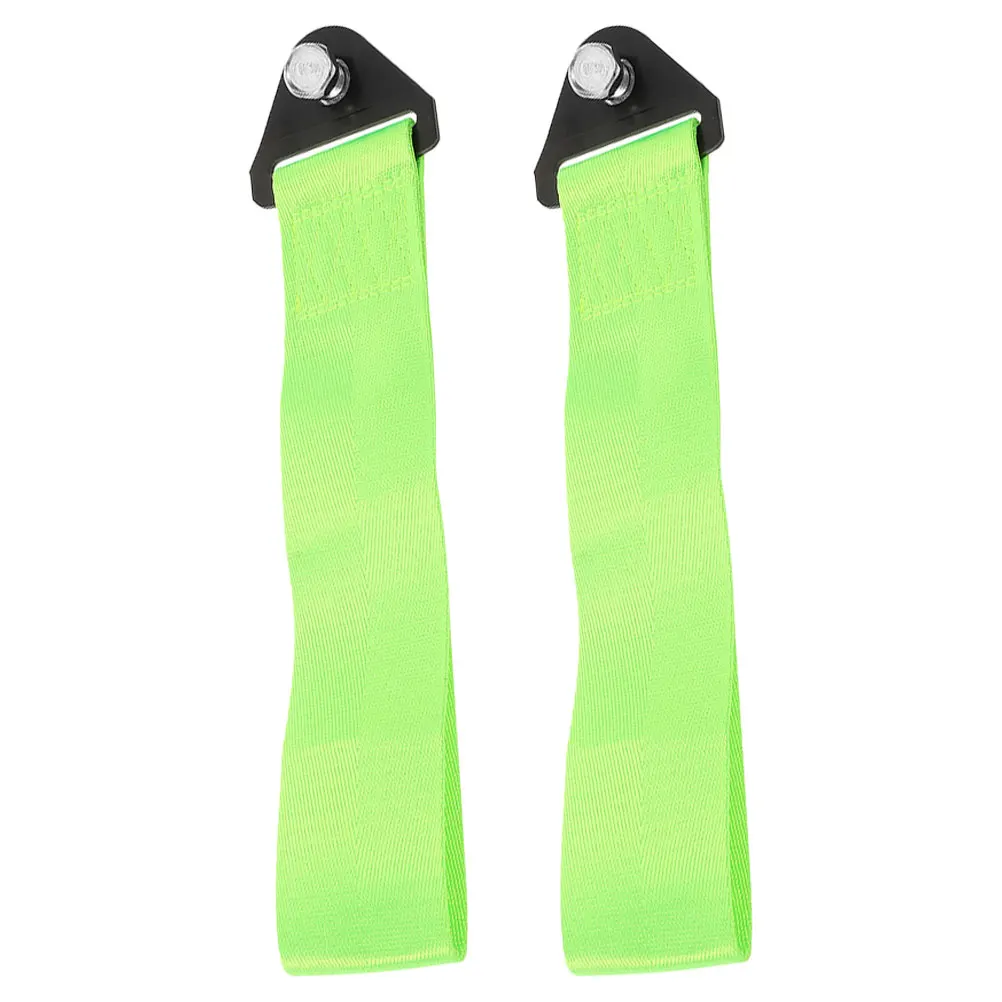 

2 Pcs Tow Rope Car Modifications Exterior Atv Strap Accessories Decorations Metal Head Emergency Towing Bumper