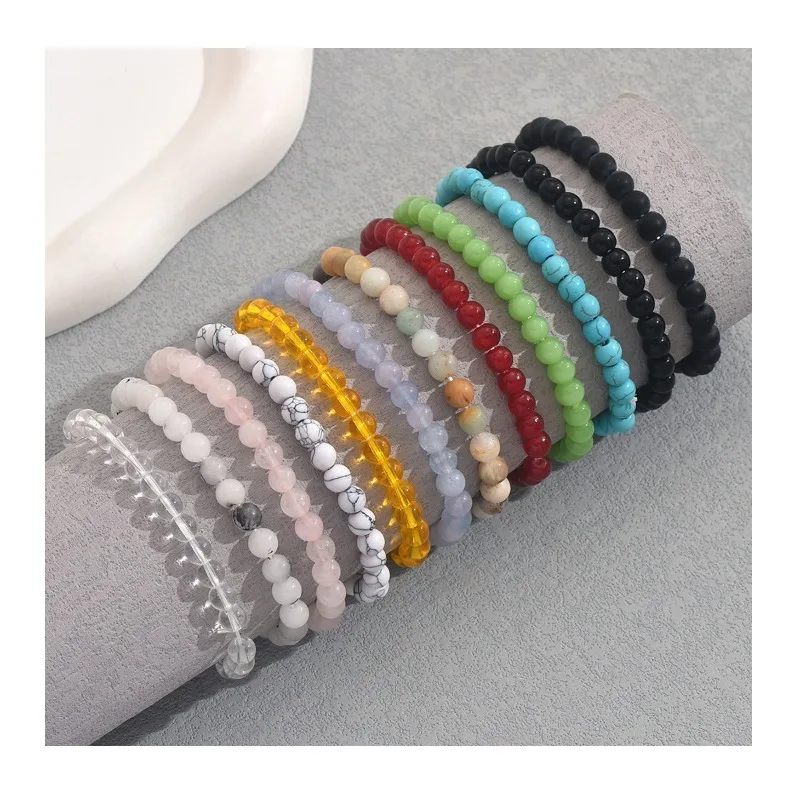 

Модный женский набор браслетов с персонализированным дизайном из натурального камня, эксклюзивный дизайн, ювелирные украшения премиум-класса