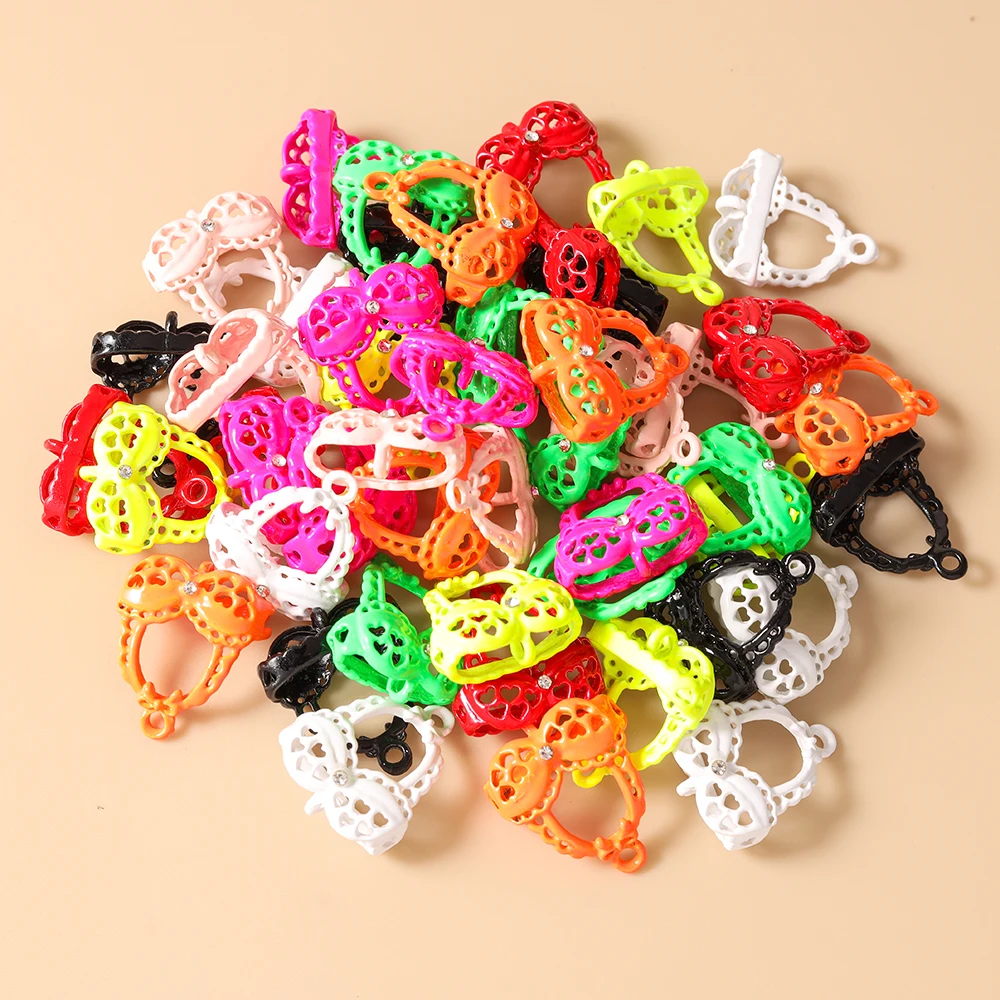 Leslie 5 Stück Neonfarbene Sommer-Strand Sexy Bikini Anhänger für DIY Ohrringe Halsketten Handgemachter Schmuckherstellung – Detail 1