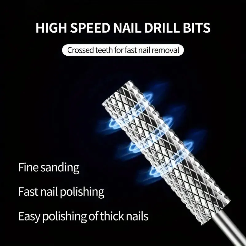 Brocas para uñas súper largas de carburo de barril de 24mm, accesorios para taladros eléctricos, herramienta de broca para manicura, fresa para cutículas de piel muerta