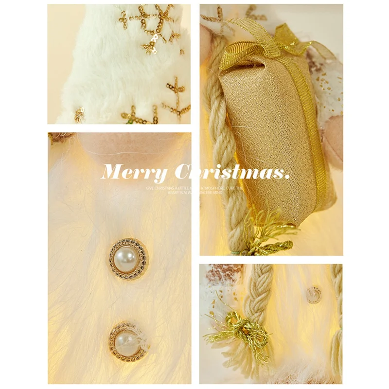 A59E-Boneka Tanpa Wajah Natal Gnome Dekorasi Selamat Natal untuk Rumah Ornamen Natal Hadiah Natal Navidad Natal Tahun Baru Mudah untuk U
