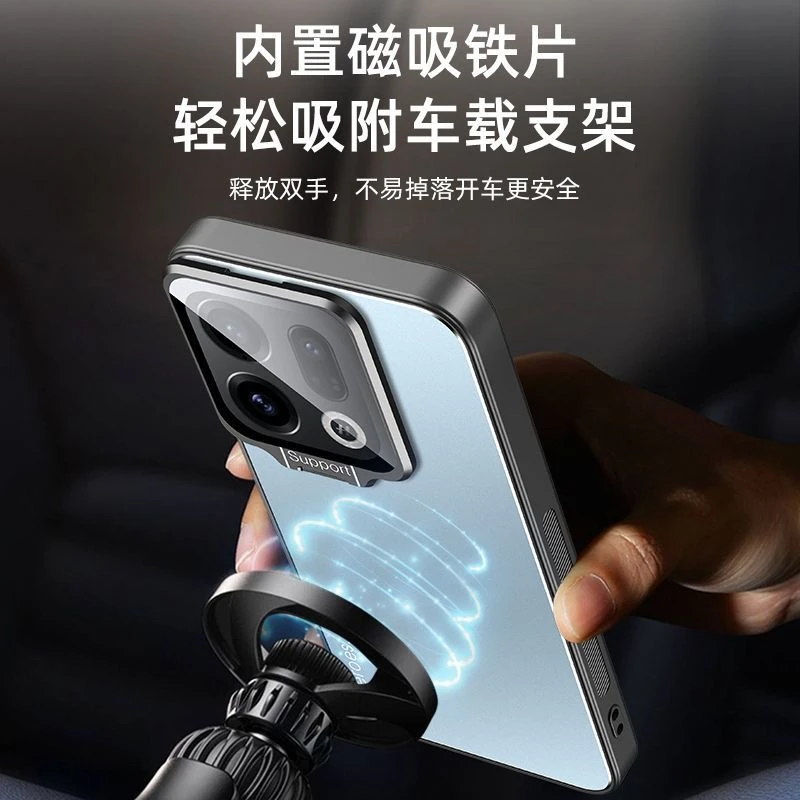 حافظة مغناطيسية لهاتف اوبو فايند X9 برو عدسة فيلم قوس حماية الغطاء الخلفي لـ Find X 9 X9Pro 5G غلاف صلب مقاوم للصدمات