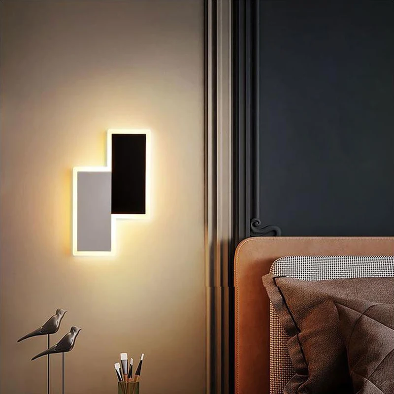 

Modern LED Wall Lamp Nordic Simplicity Creativity White/Black For Living Bedroom Aisle Home Decor Fixtures Indoor Wall Lamps