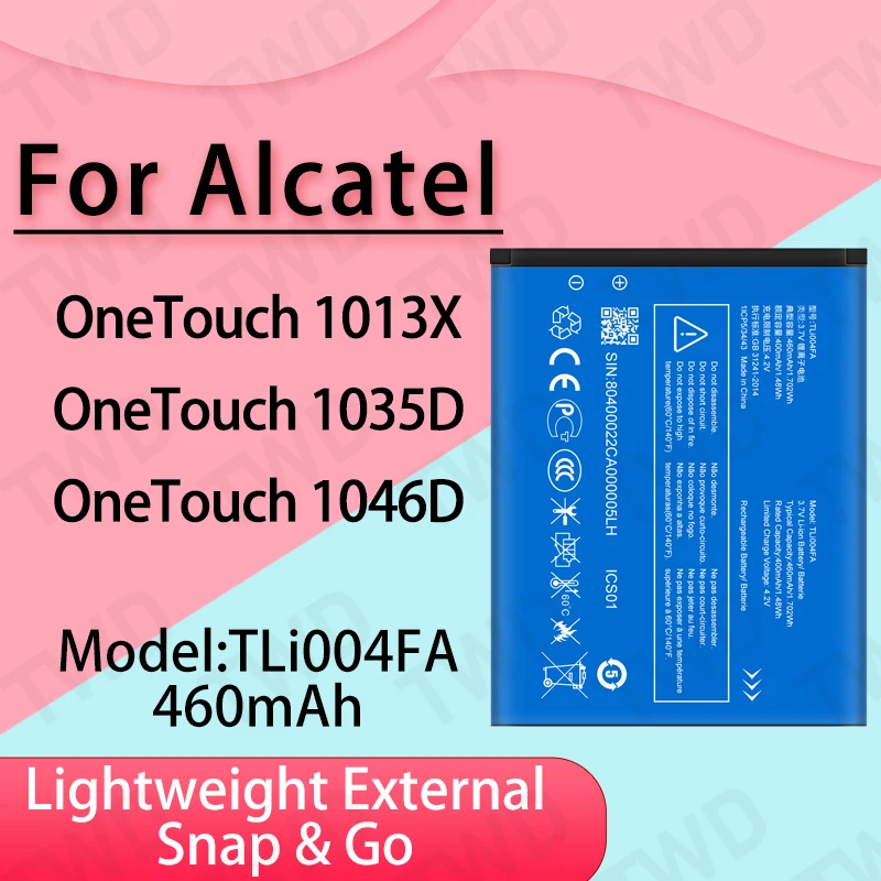 

Аккумулятор большой емкости TLi004FA для Alcatel OneTouch 1013X 1035D 1046D, новые, высокого качества
