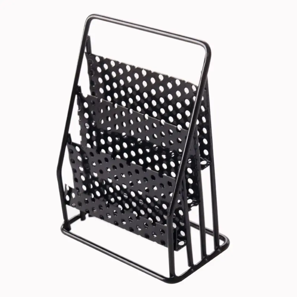 

1:12 Scale Dollhouse Iron Storage Rack Newspaper Shelf Pretend Play Miniature Newspaper Rack Bookshelf Display Daily Decoration